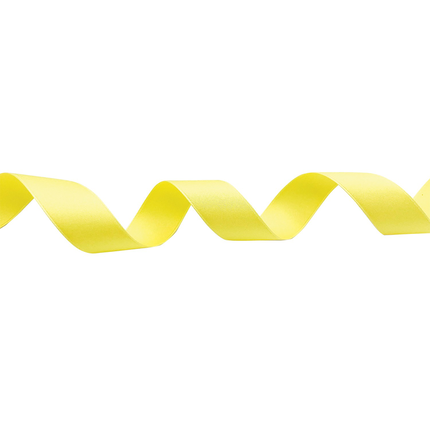 #5 Unwired Cotton Ribbon, 20 Yards - Lemon