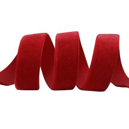 #3 Unwired Velvet Ribbon 15 Yards - Scarlet