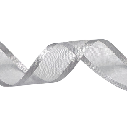 #3 Unwired Chiffon Ribbon, 25 Yards - Platinum New Cleopatra