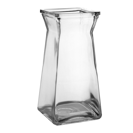 8 1/4" Gathered Square Vase
