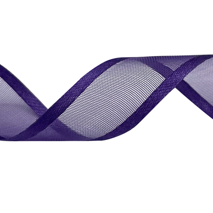 #3 Unwired Chiffon Ribbon, 25 Yards - Purple Cleopatra