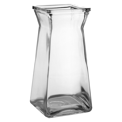 9" Gathered Square Vase